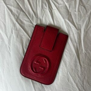 Red Leather Gucci Case